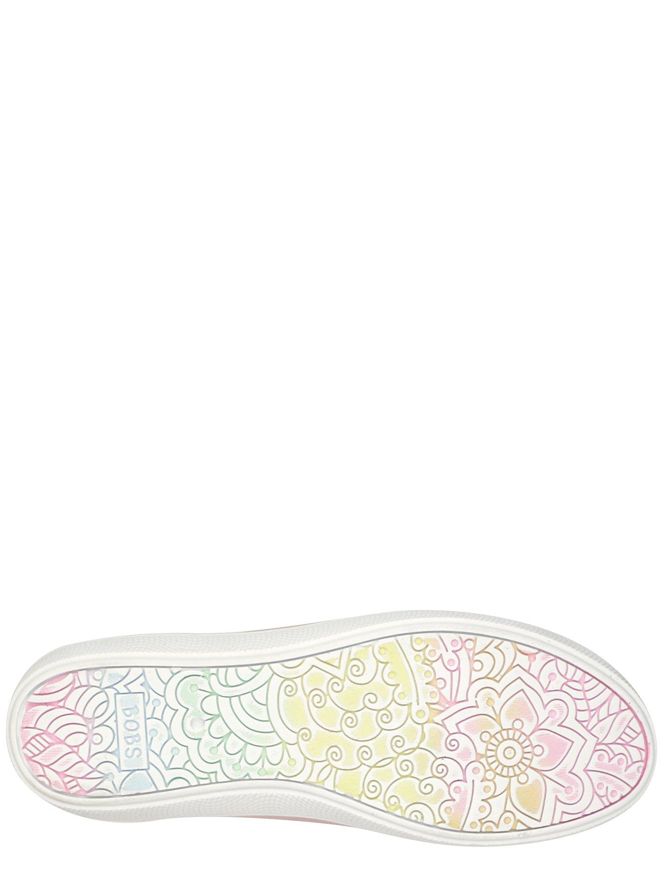 Image 4 of 4 of Skechers Bobs B Cute Slip On Faux Lace Trainer - Rose Canvas