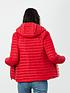  image of joules-snug-packable-water-resistant-jacket-red