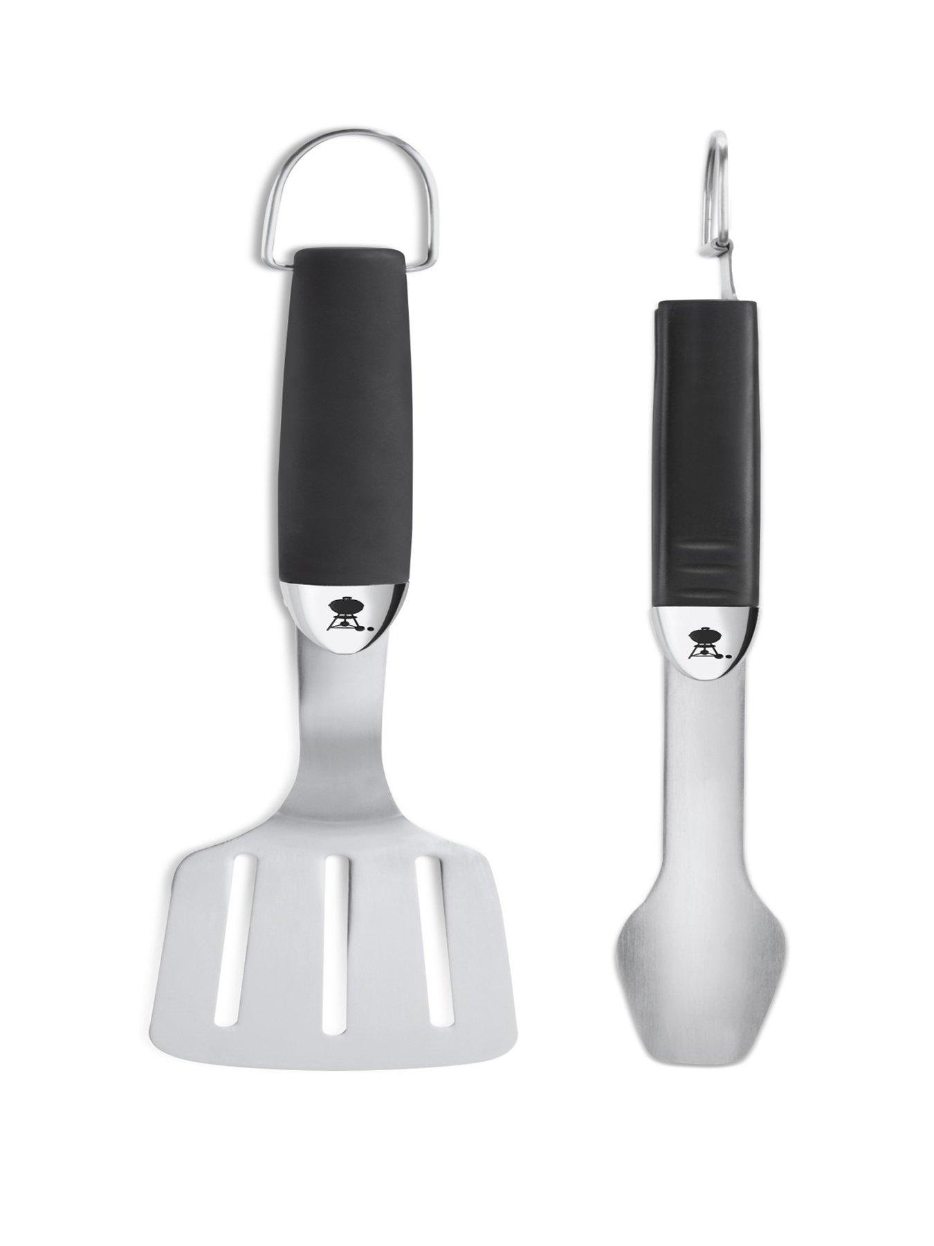 Product photograph of Weber Premium 2pc Compact Stainless Steel Tool Set from very.co.uk