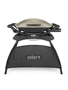 Weber Q 2000 Gas Barbeque With Stand - Titanium