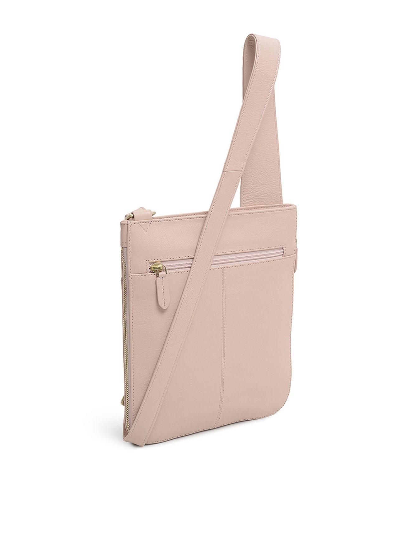 Bags & Purses Pockets Leather Medium Zip Around Crossbody Bag - Prairie Pink