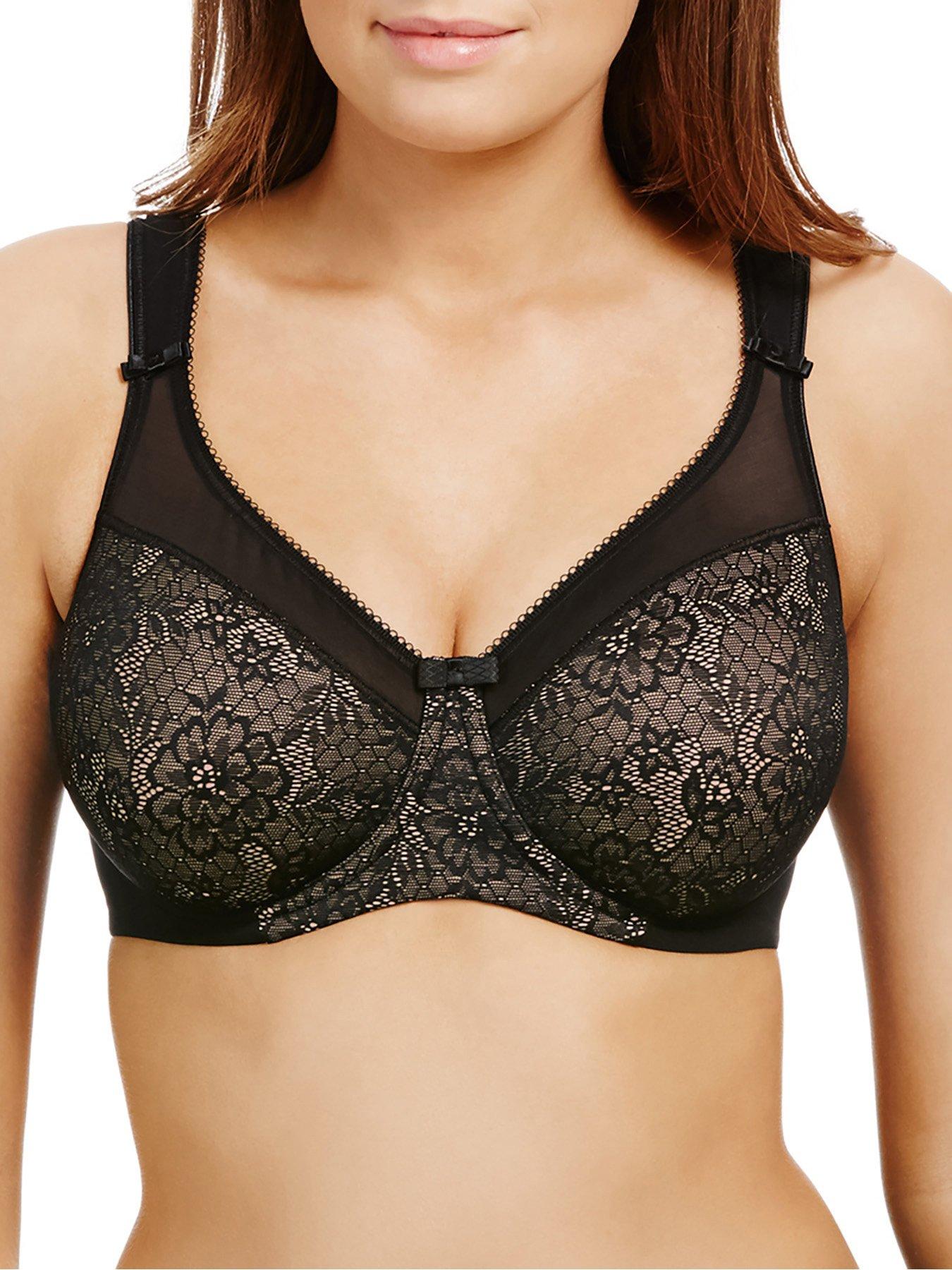 Berlei Beauty Lace Non Padded Underwire Everyday Minimiser Bra - Black