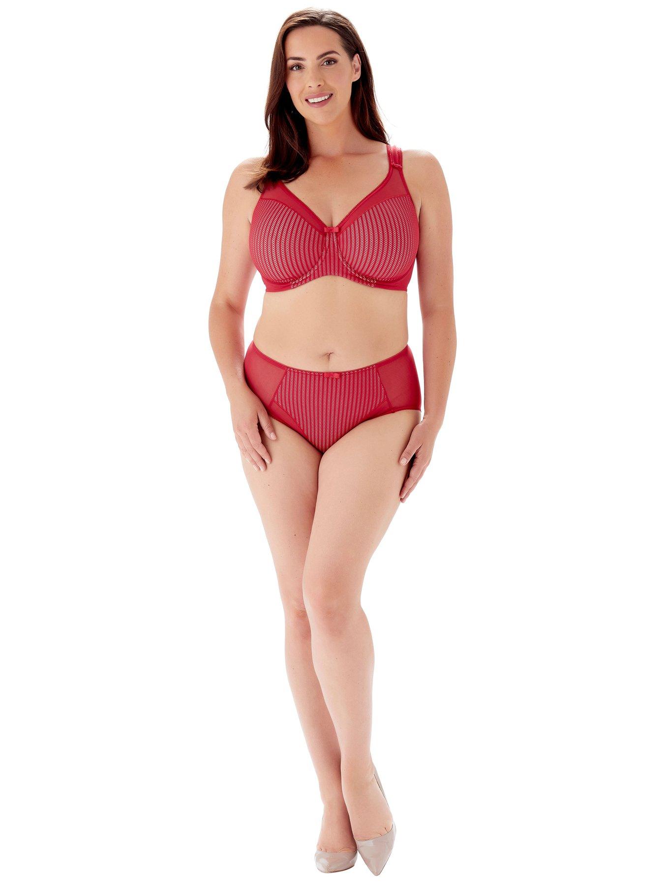 Berlei Jacquard Underwired Smoothing Minimiser Bra, Red, Size 36C, Women