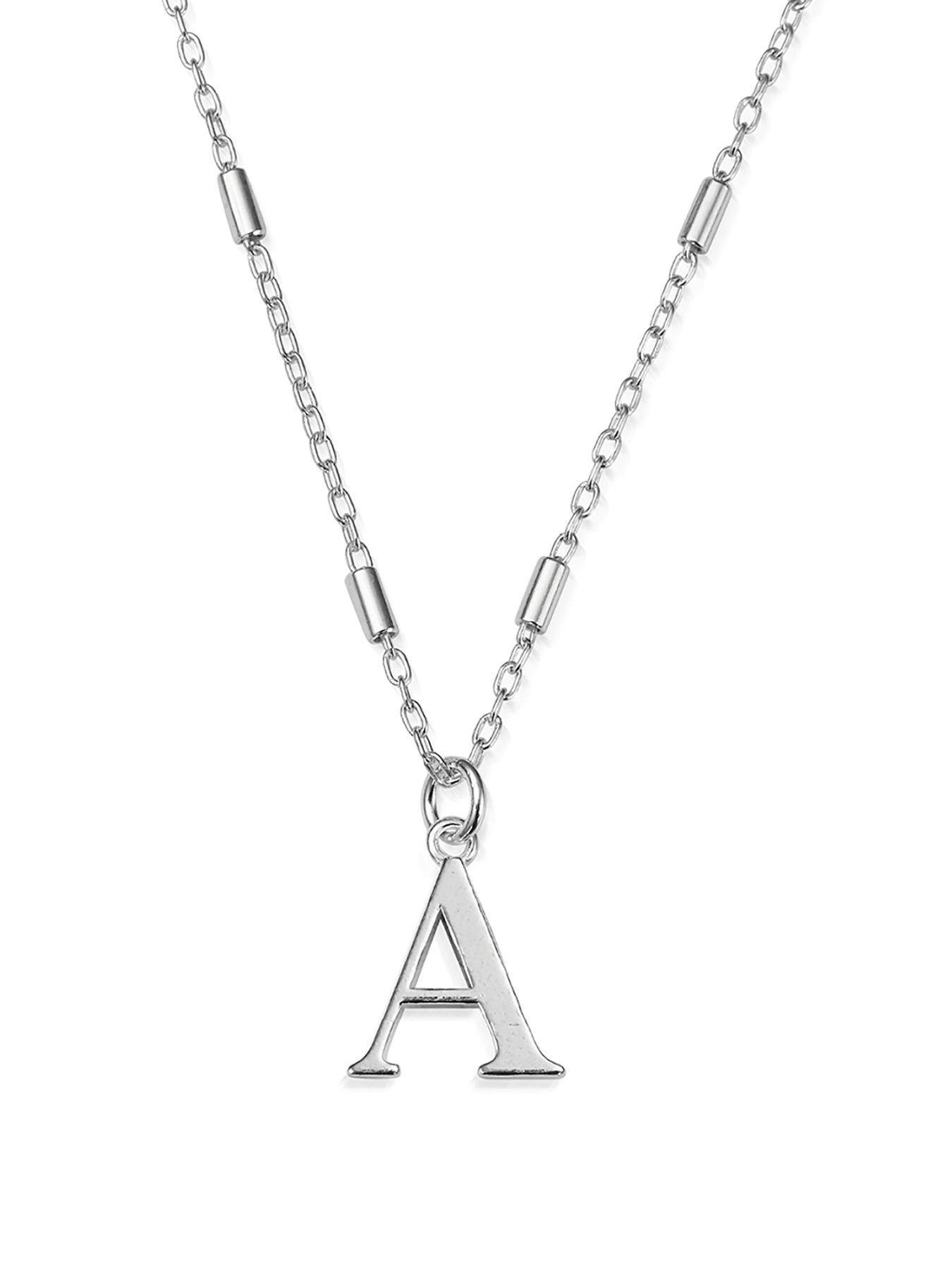 Product photograph of Chlobo Iconic Initial Necklace - A 925 Sterling Silver from very.co.uk