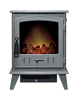 Product photograph of Adam Fires Fireplaces Adam Aviemore Stove In Grey from very.co.uk