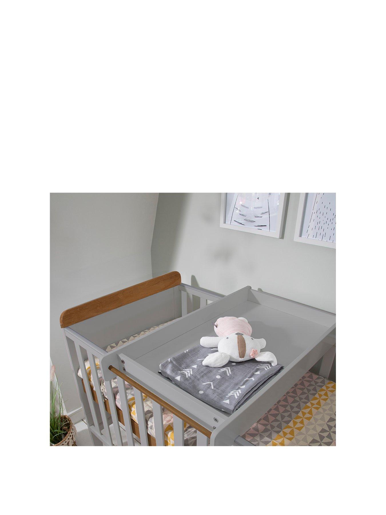 Tutti Bambini Rio Cot Bed with Cot Top Changer & Mattress Dove Grey