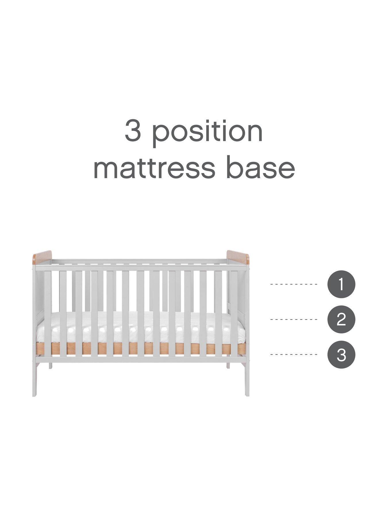 Tutti Bambini Rio Cot Bed with Cot Top Changer & Mattress Dove Grey
