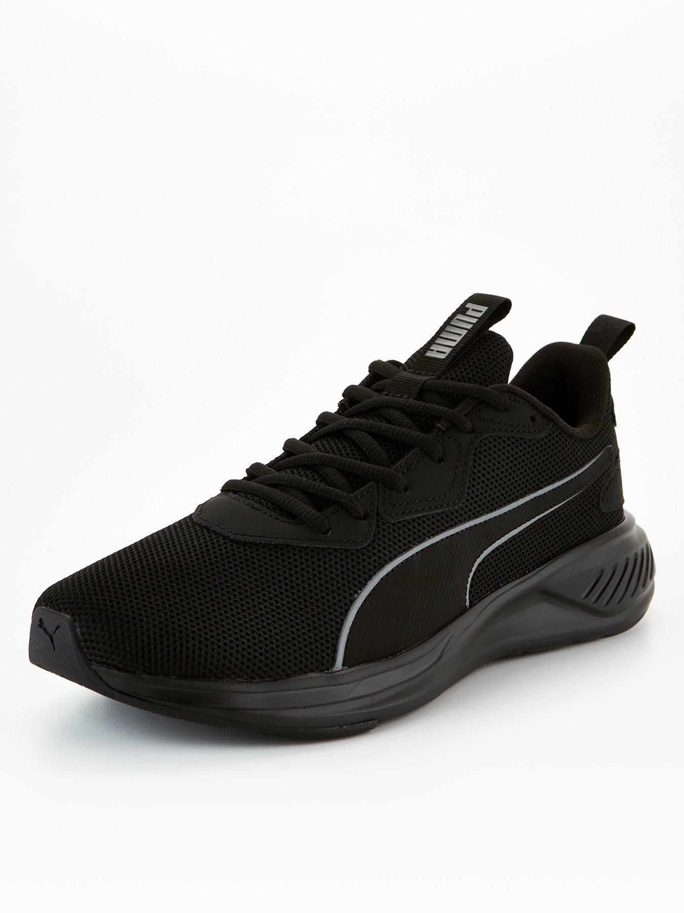 puma unisex black incinerate running shoes