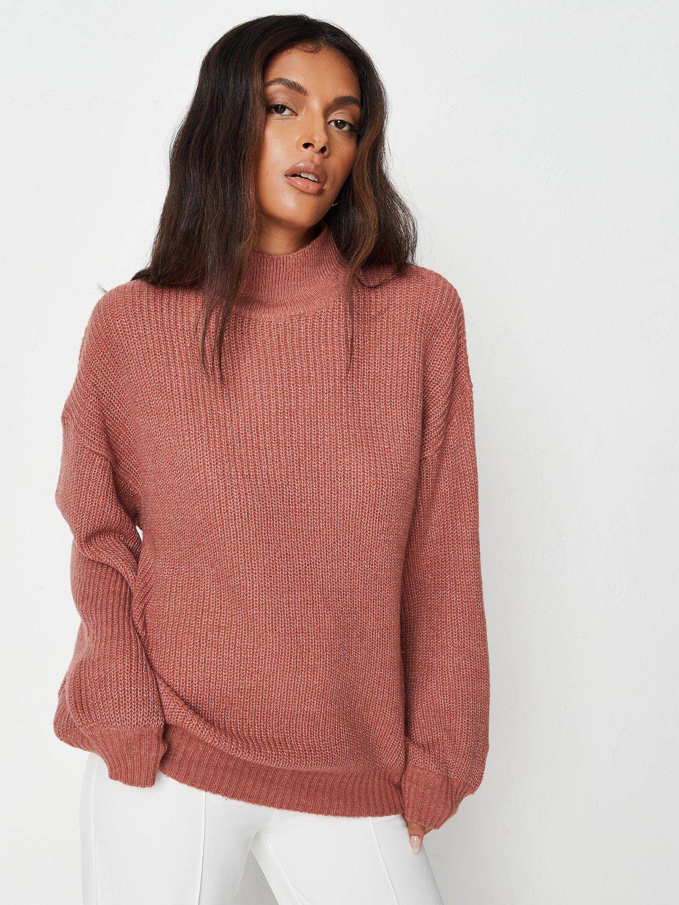 Women Missguided Recycled High Neck Jumper - Rose