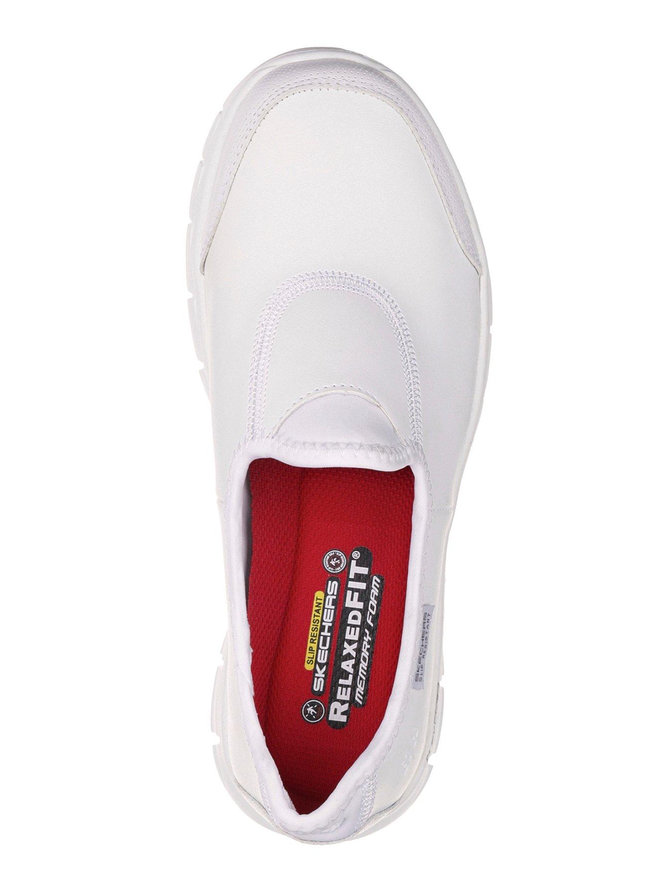 Sure Track Slip On Leather Plimsoll With Slip Resistant Sole