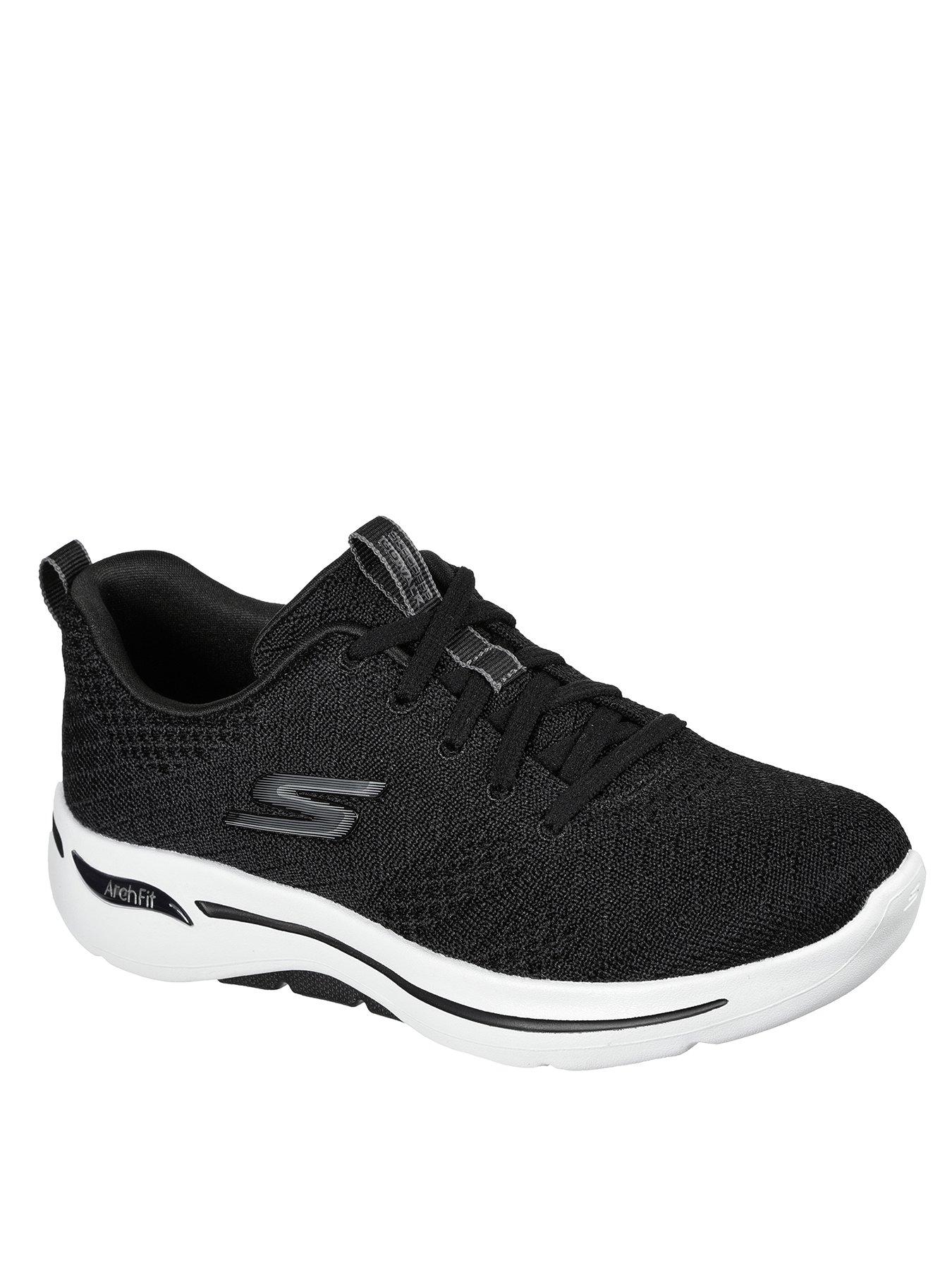 skechers go walk faux fur shoes