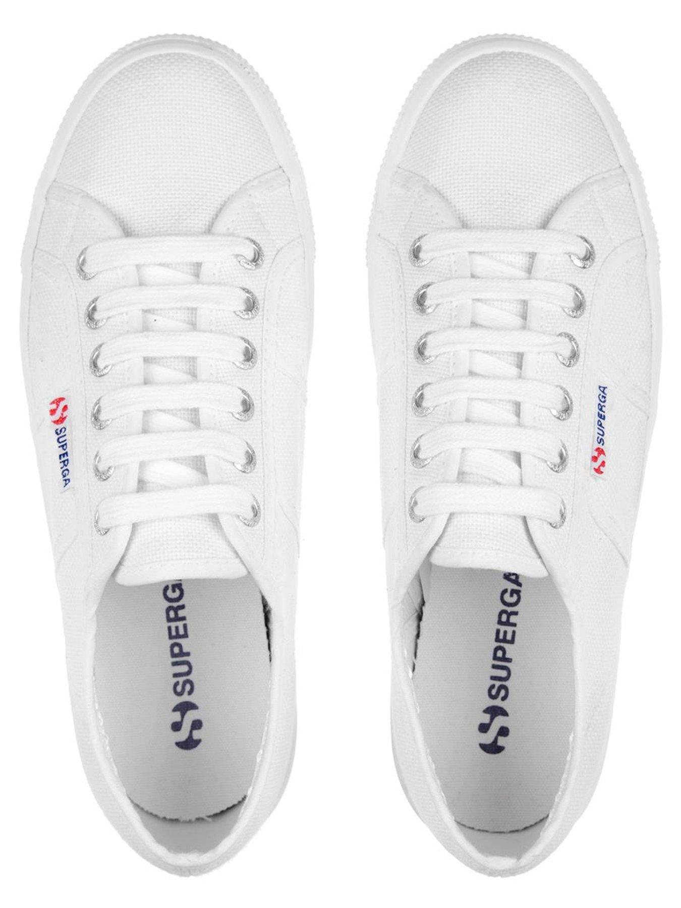 Superga 2024 white plimsolls