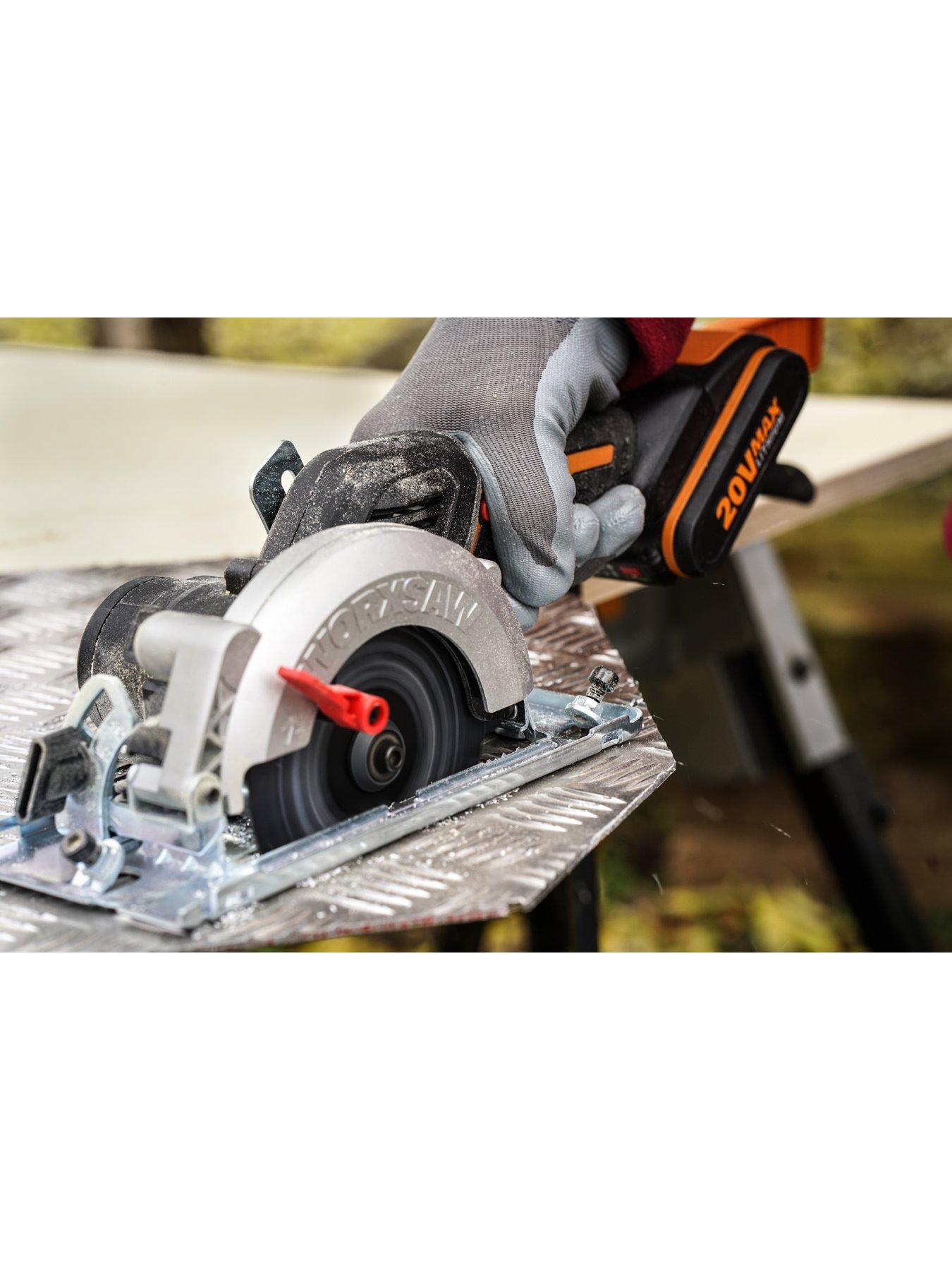 Image 4 of 7 of Worx 20V PowerShare 46mm Cordless Brushless Compact Worxsaw with x1 2.0Ah Battery &amp; Charger