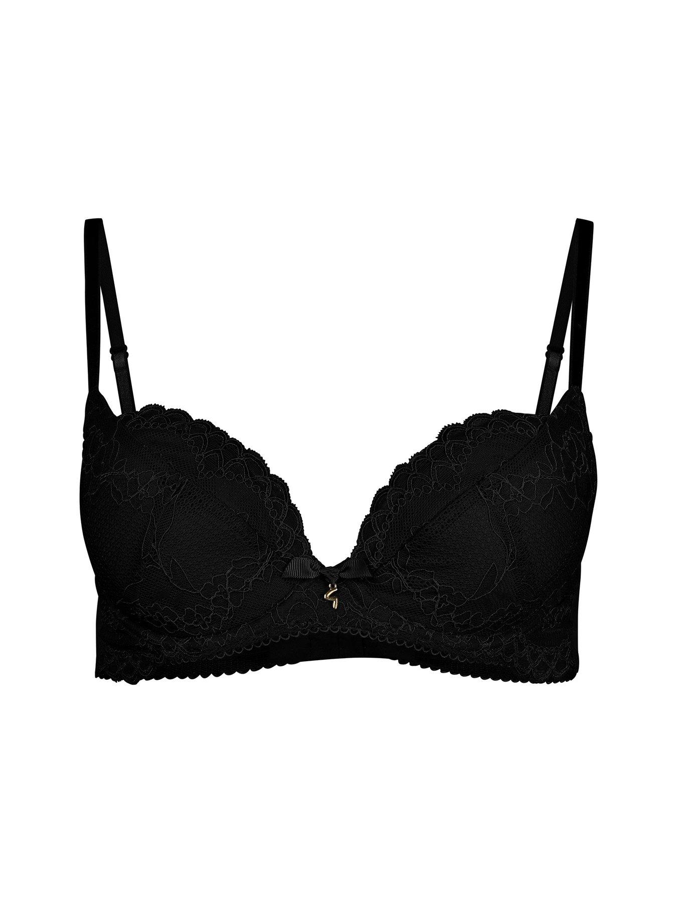 Image 4 of 4 of Gossard Superboost Lace Padded Plunge Bra - Black
