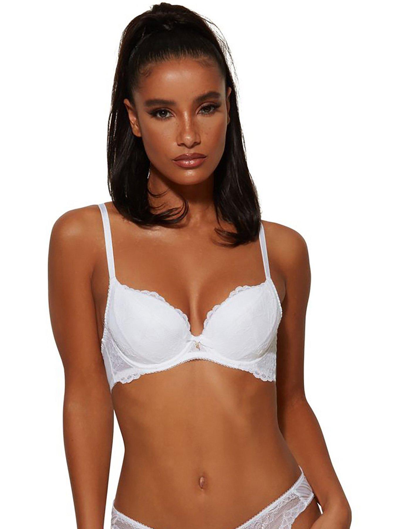  Superboost Lace Padded Plunge Bra - White