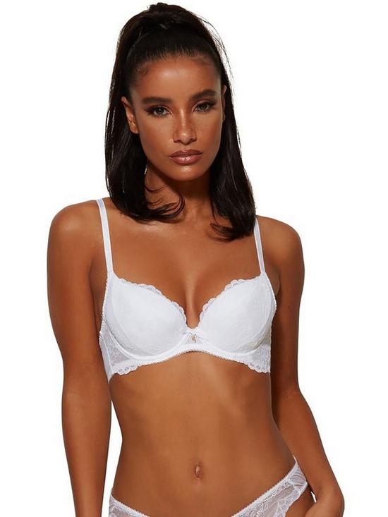 front image of gossard-superboost-lace-padded-plunge-branbsp--white