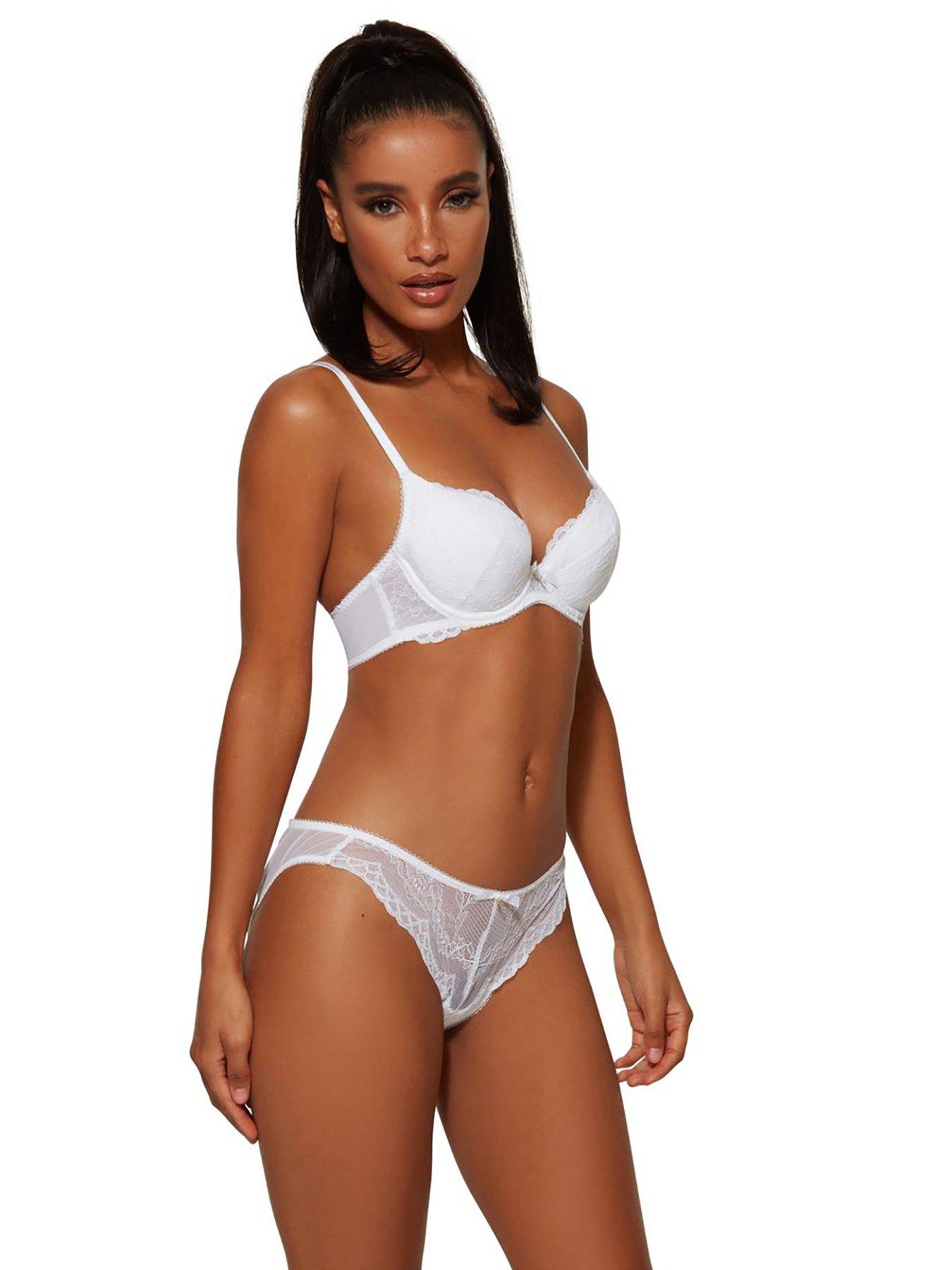 Image 3 of 4 of Gossard Superboost Lace Padded Plunge Bra&nbsp;- White