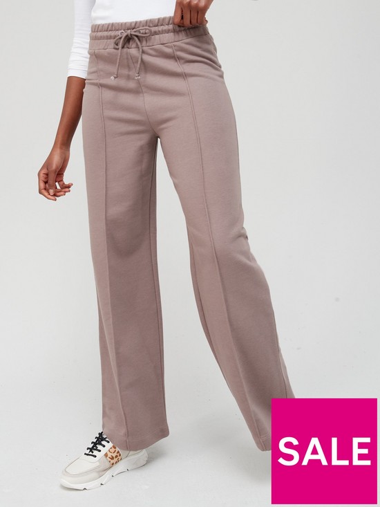 front image of v-by-very-wide-leg-pintuck-jogger-prune