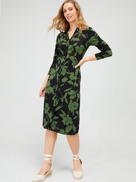 fig-basil-printed-jersey-long-sleeve-midi-dress-khakiblack-floral
