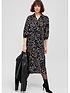  image of fig-basil-button-front-printed-shirt-dress-multianimal