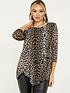 quiz-leopard-print-light-knit-topfront
