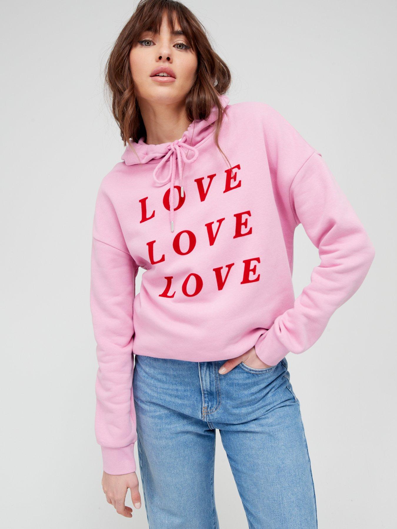 pink sweater hoodie