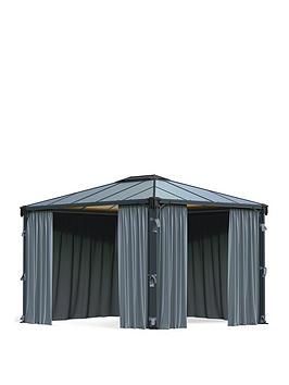 Product photograph of Canopia By Palram Square Gazebo Curtain Set Gazebo Not Included from very.co.uk
