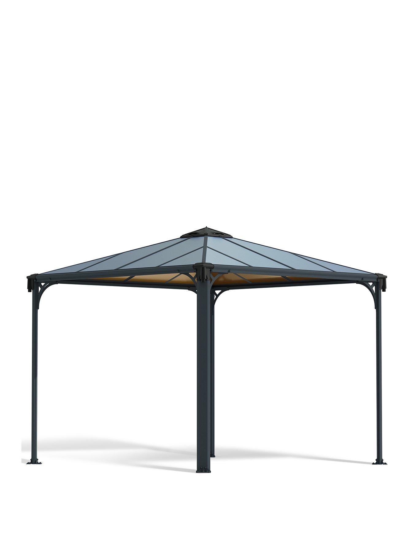 Canopia By Palram Palermo 3000 Garden Gazebo - 3 X 3M, Heavy Duty Aluminium Frame, Rust Resistant