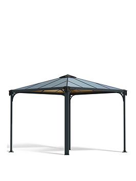 Product photograph of Canopia By Palram Palermo 3000 Garden Gazebo - 3 X 3m Heavy Duty Aluminium Frame Rust Resistant from very.co.uk