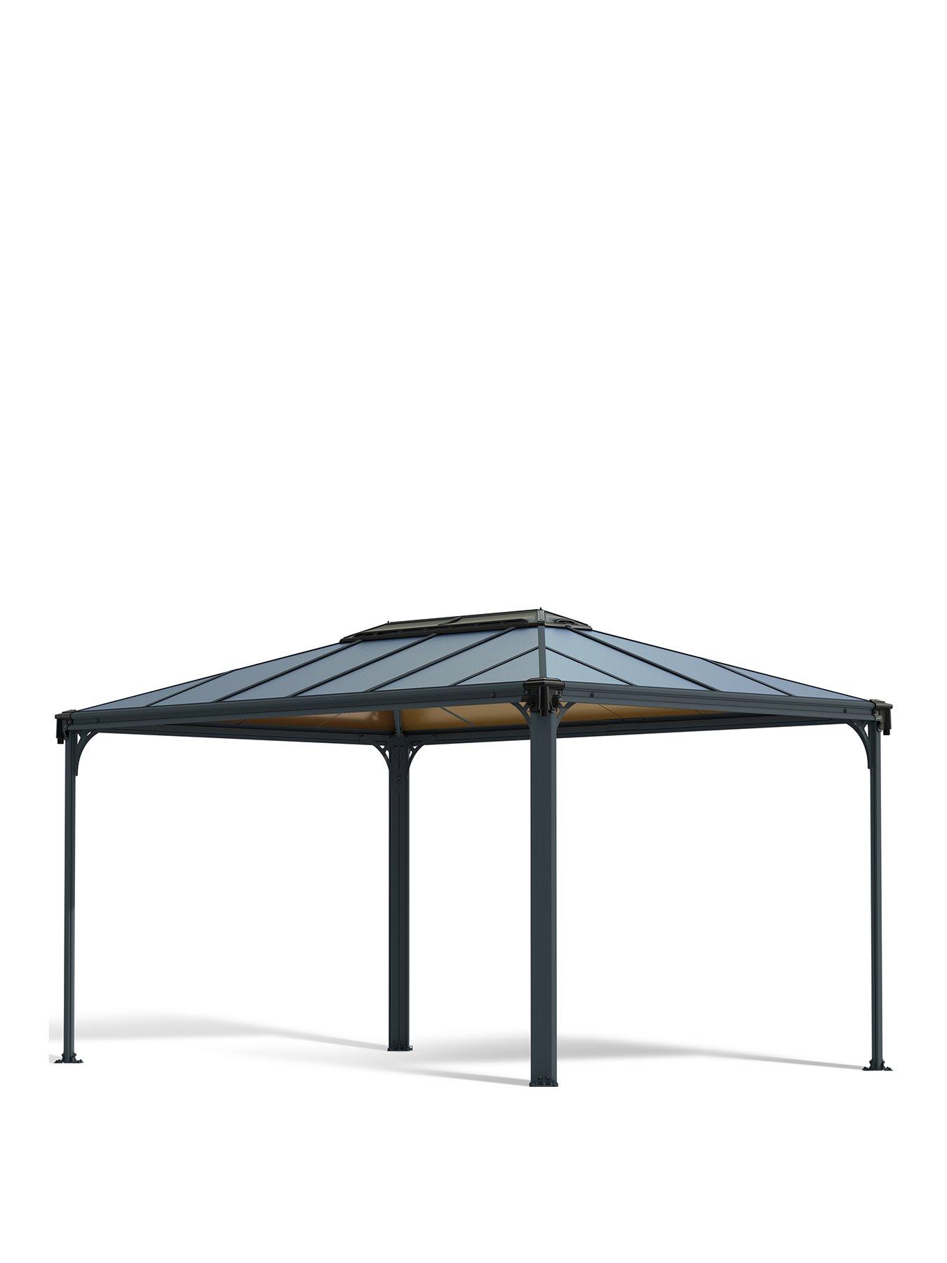 Canopia by Palram Martinique 4300 Garden Gazebo - 2.8 x 4.3m, Heavy Duty Aluminium Frame
