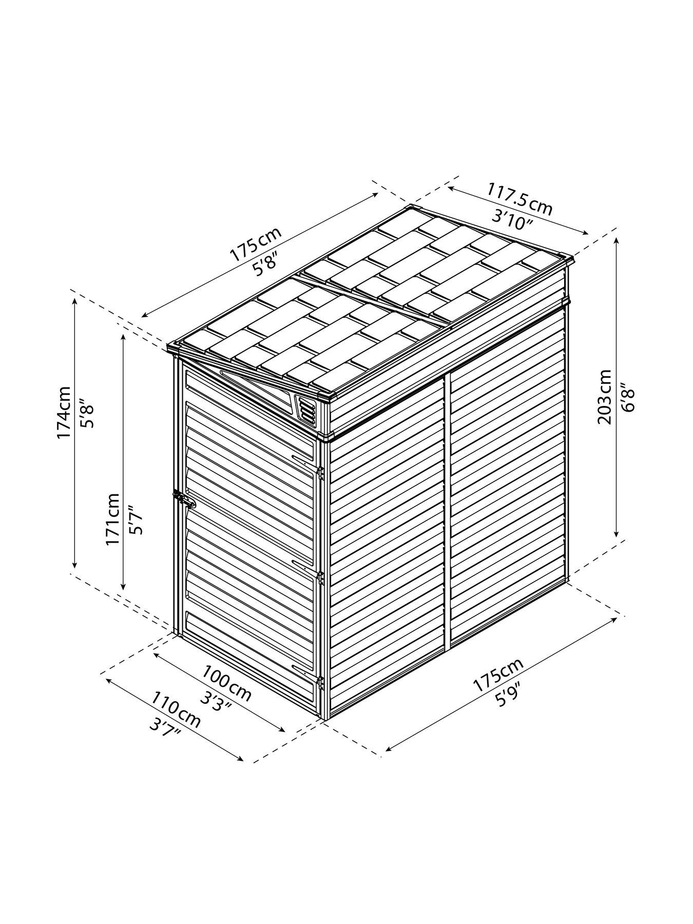 Image 6 of 6 of Canopia by Palram Skylight Shed Pent 4X6