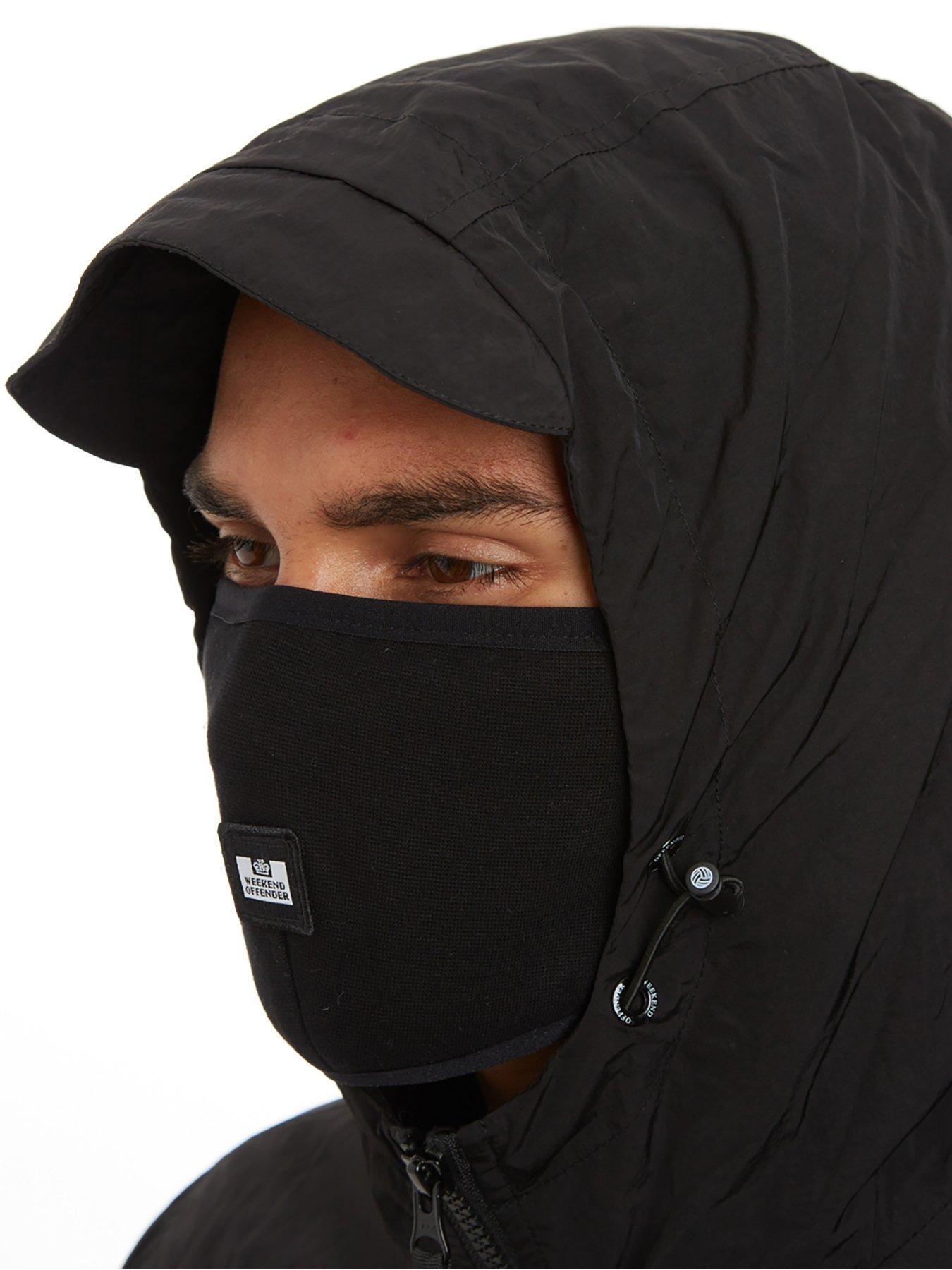 Men Nylon Windbreaker With Face Mask