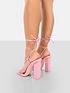  image of public-desire-berry-croc-lace-up-heeled-sandals-pink