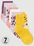  image of mini-v-by-very-girls-7-pack-leopard-socks-multi