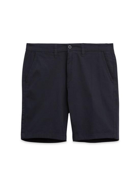 front image of weekend-offender-woven-chino-shorts-navy