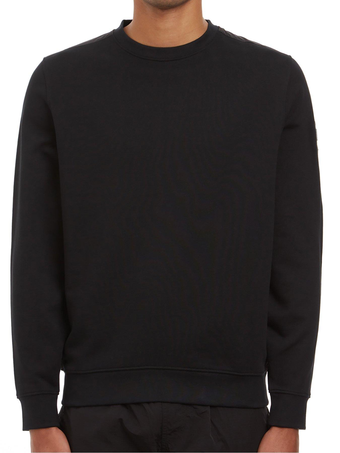  Classic Sweat With Ripstop Overlay - Black