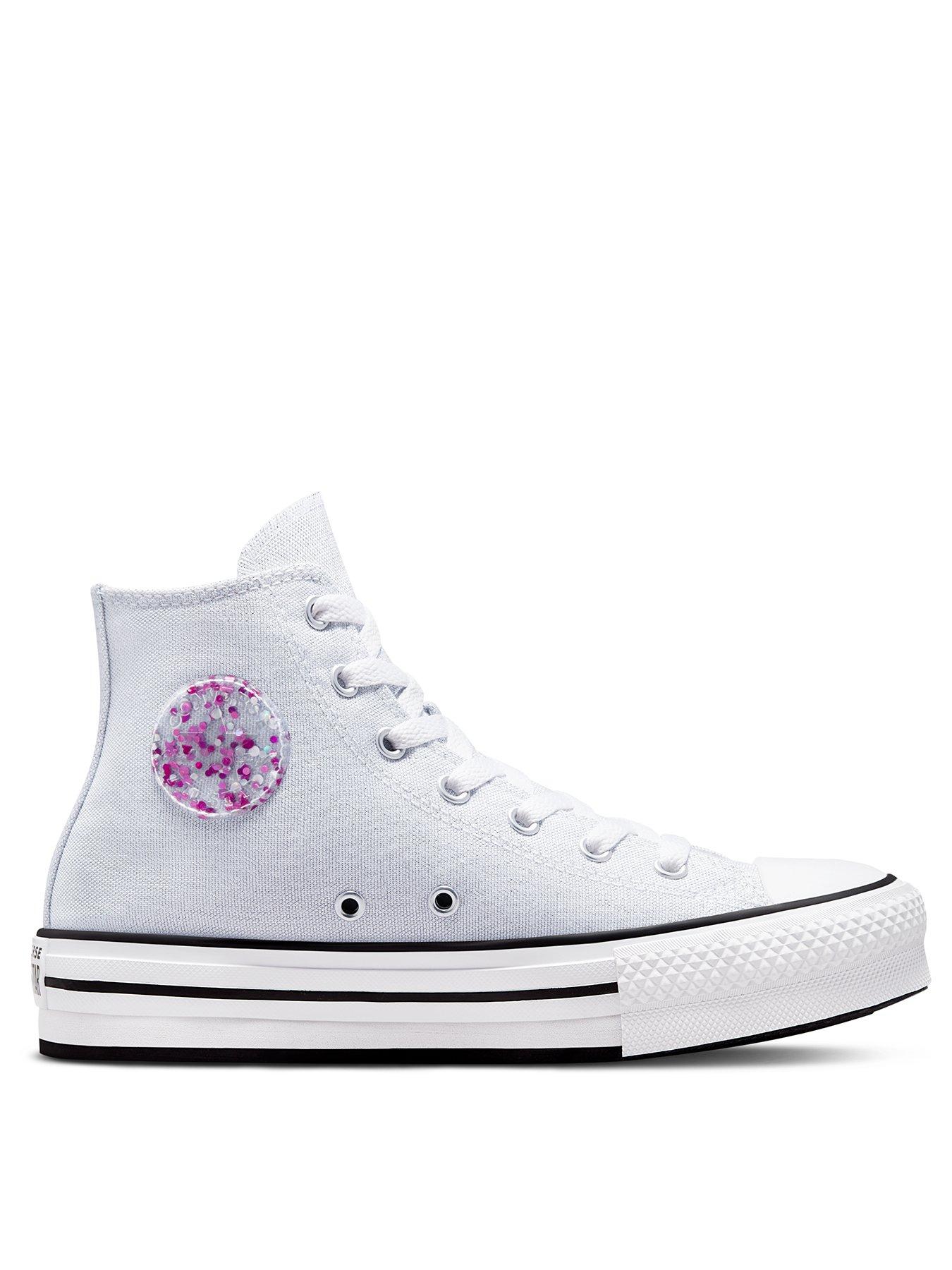 platform white converse junior