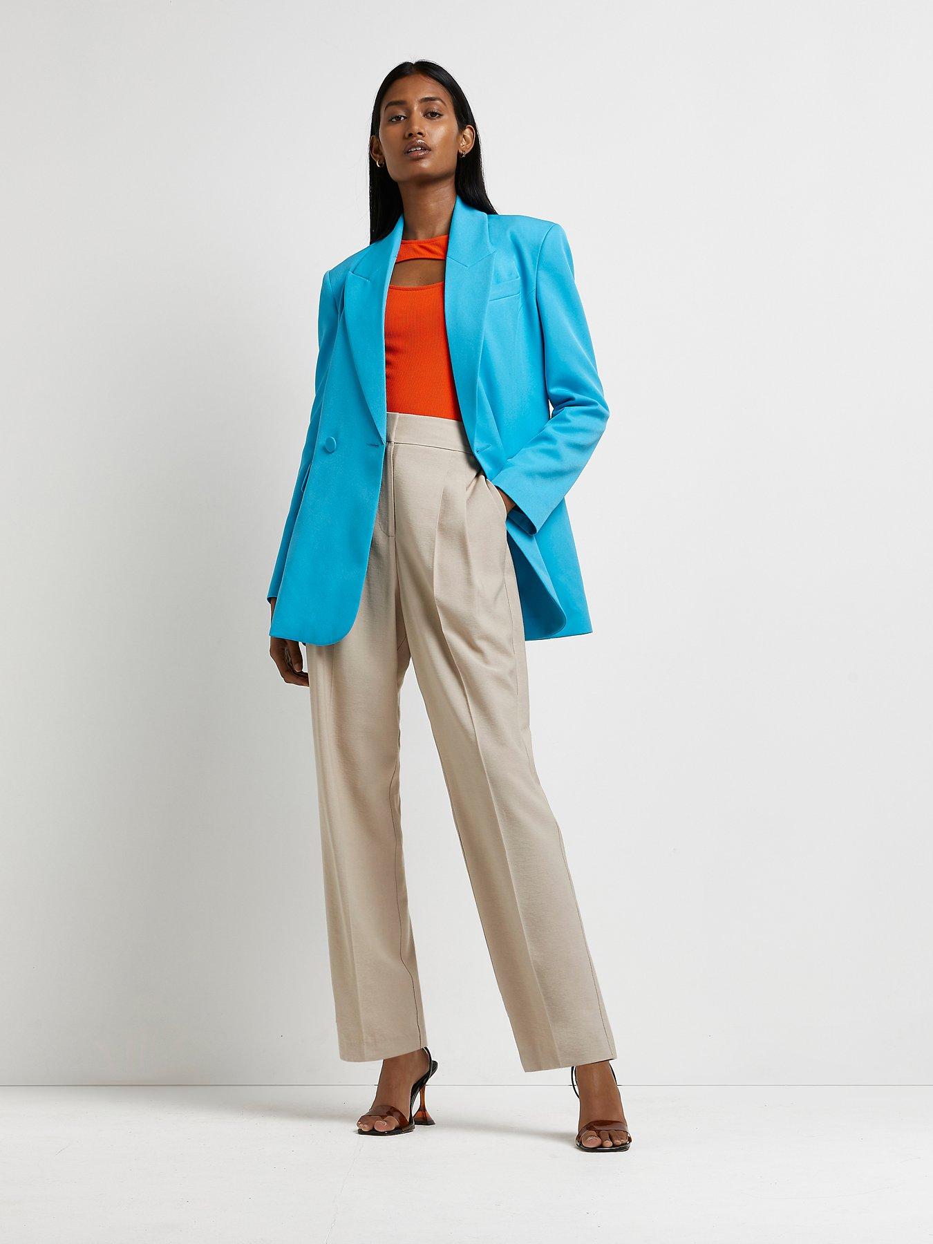 river island blue suit women's