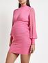  image of river-island-maternitynbspruched-skirt-mini-dress-pink