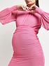  image of river-island-maternitynbspruched-skirt-mini-dress-pink