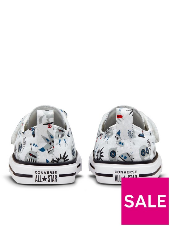 stillFront image of converse-chuck-taylor-all-star-ox-infant-boys-2v-creature-feature-trainers--whitemulti