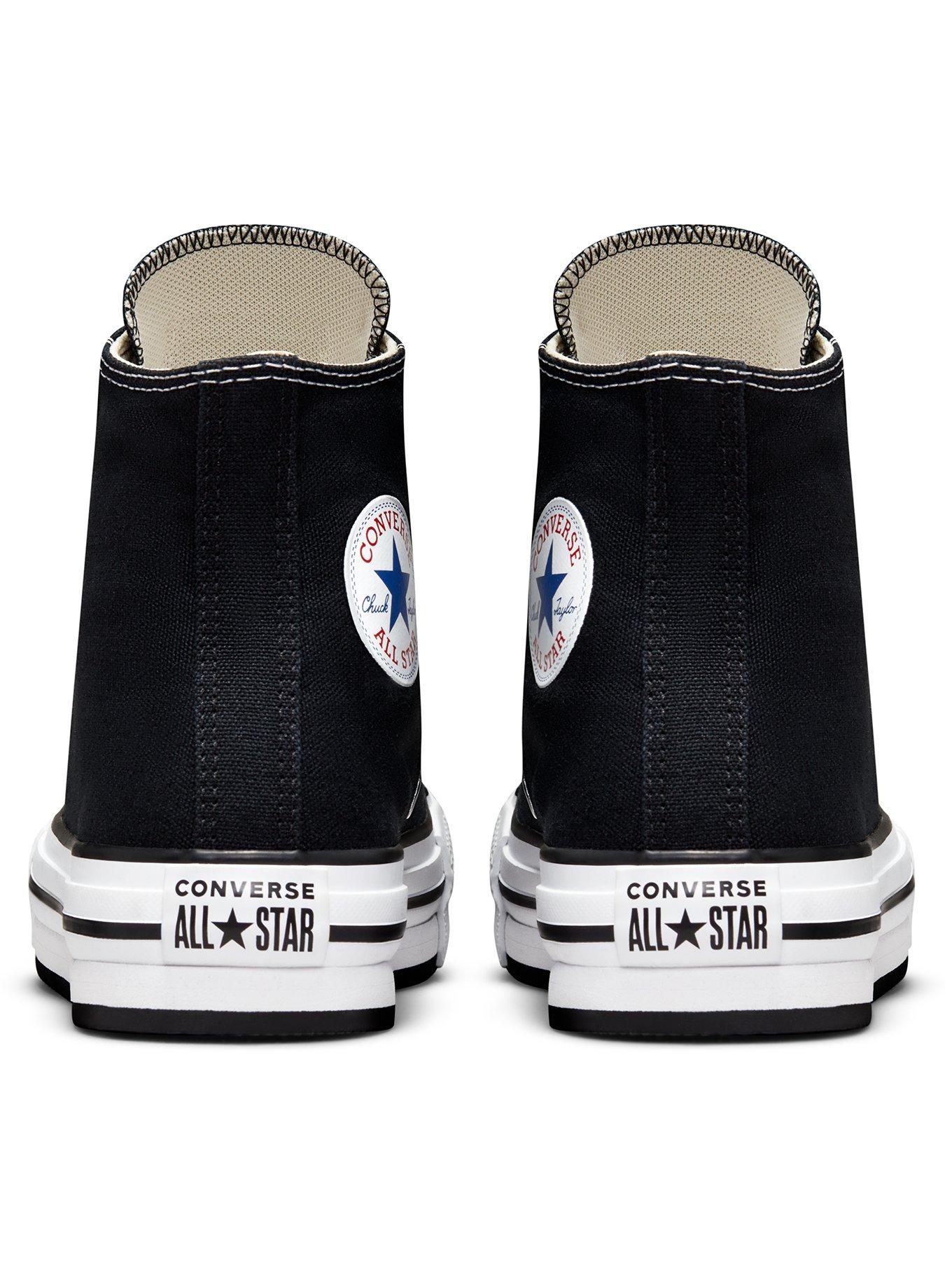 Girls high top outlet black converse