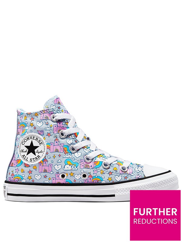 Converse Kids Chuck Taylor All Star Childrens Rainbow Castles Trainers -  Blue/Pink 