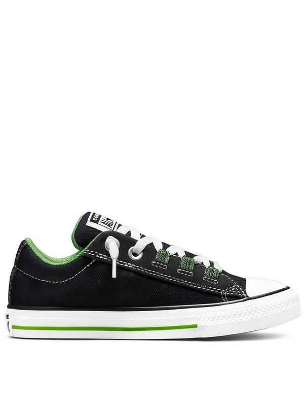 Converse Chuck Taylor All Star Childrens Street Lace Loop Trainers - Black  