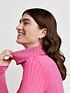  image of river-island-wide-rib-roll-neck-top-pink