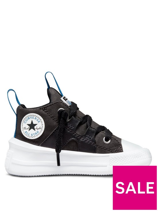 front image of converse-chuck-taylor-all-star-hi-infant-boys-ultra-color-pop-trainers--greyblack