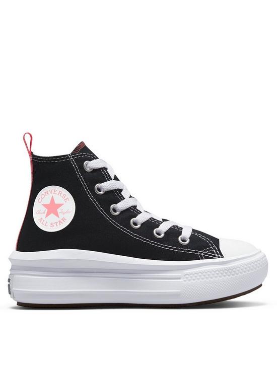 front image of converse-kids-girls-move-canvas-hi-trainers-blackpink