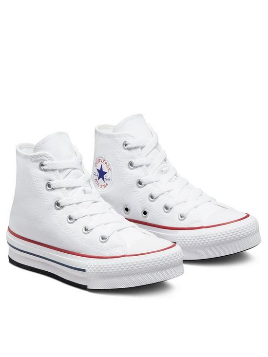 back image of converse-kids-girls-eva-lift-canvas-hi-top-trainers-white