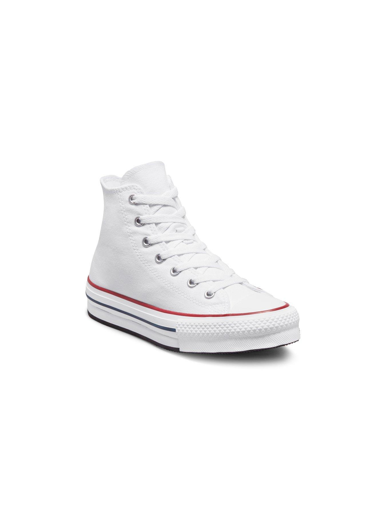  image of converse-junior-girls-eva-lift-canvas-hi-top-trainers-white