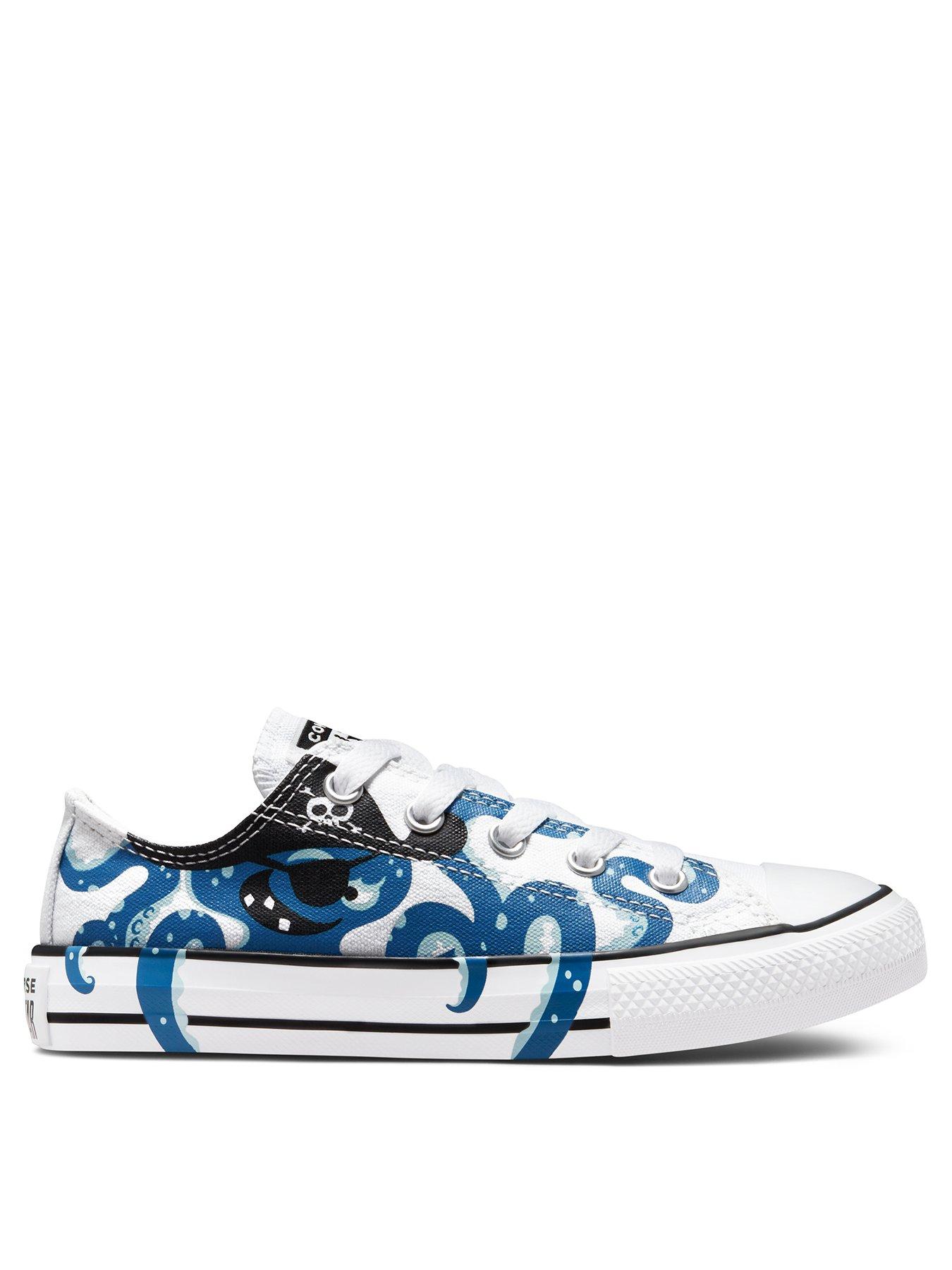 Trainers Chuck Taylor All Star Ox Childrens Boys Octopirate Print Trainers -White/Multi